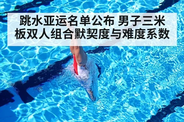 跳水亚运名单公布 男子三米板双人组合默契度与难度系数 | aitiyu